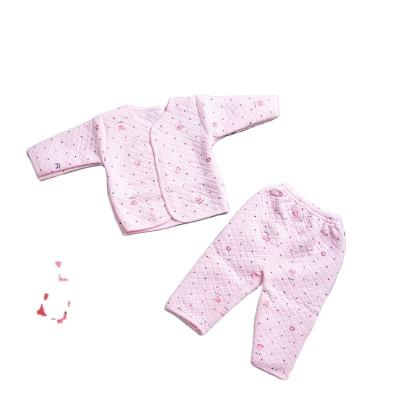 China Baby Suit Pink Clothes Anti-Shrink Cotton Baby Sweater Sets for sale