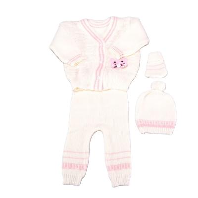 China China manufacturer shanyangtaifeng blue cotton bear anti-shrink 5 pcs soft warm 100% baby sweater suit for sale