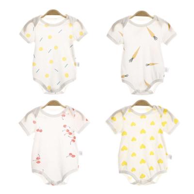 China Custom Long Sleeeves Print Newborn Baby Clothes Baby's Romper Set Baby Boy's and Girl's Organic Cotton Summer Jumpsuits Short Romper Overalls for sale