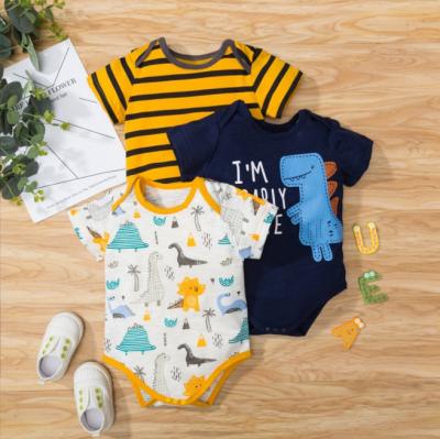 China Custom Brand Cotton Long Sleeeves Baby Rompers Newborn Overalls Rompers Short Baby Overalls For Summer Soft Baby Overalls for sale