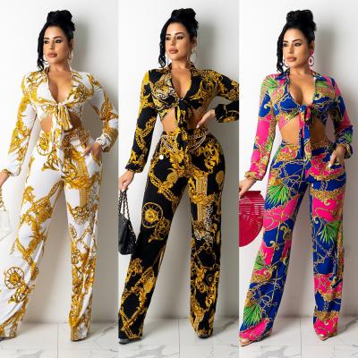 China New and American fashion casual border spring European anti-pilling sports and leisure customized printing women's two-piece suit for sale