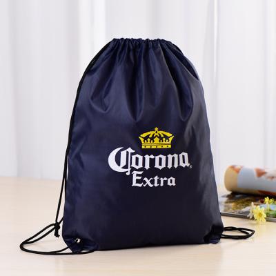 China High Quality Polyester Bags Heat Transfer Logo Printing Waterproof Drawstring Bags, Polyester Tote Bag, Reusable Polyester Bags for sale