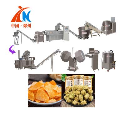 China Snack machine best quality 4 barrels production line for frying and mixing production line doritos imper bugles food production for sale