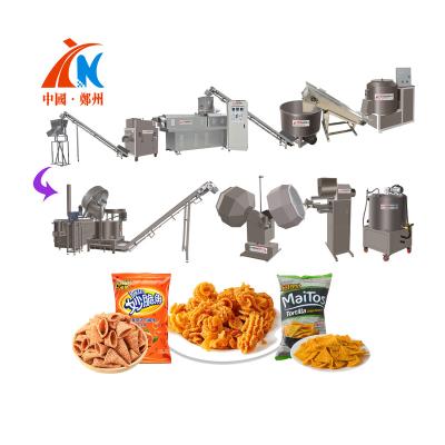 China Automatic Snacks Machine Eco-friendly High Efficiency Fried Snacks Machine Mini Corn Puff Curls Making Machine for sale