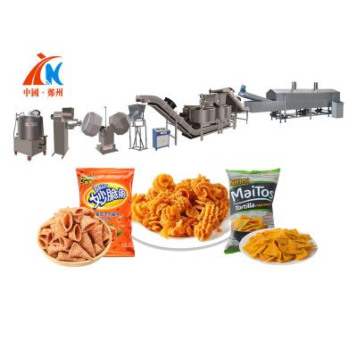 China Factory Easy Automatic Supply High Efficiency Continuous Belt Conveyor Tunnel Frying Machine Snacks Making Machine for sale