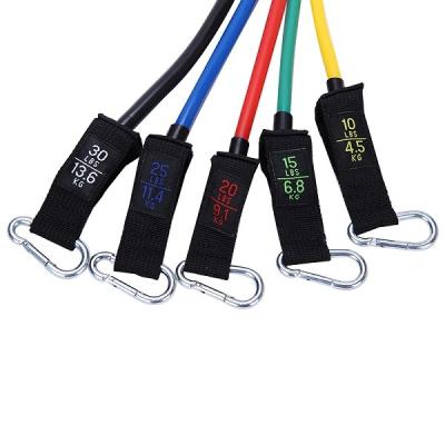 China 11Pcs/Set Home Exercise Fitness Resistance Bands Exercise Tubes Handy Elastic Training Rope for sale