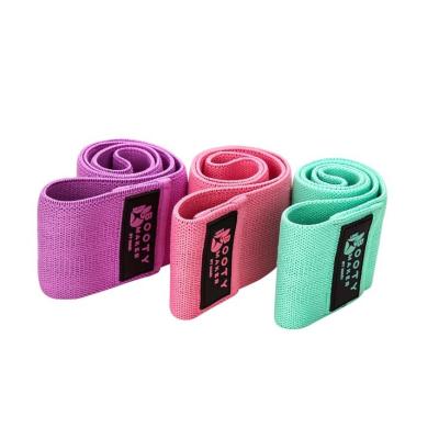 China Fit Body Cloth Set Hip Resistance Rubber Silk Nylon Band For Fitness Gym Band for sale