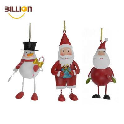 China Metal Christmas Tree Decorations Tin Christmas Ornaments Hanging Holiday Party Hanging Decorations for sale