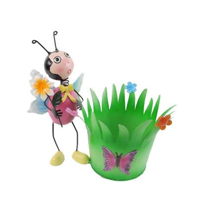 China Europe Bee Garden Decoration Iron Indoor Plant Pot Beautiful for sale