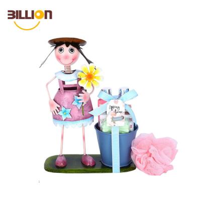 China High quality Europe metal girl planter pot for shower gel for placement for sale