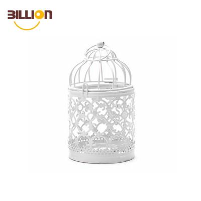 China Home Decor Decorations Metal Wire Lamtern Tealight Holder Birdcage Candle Holder for sale