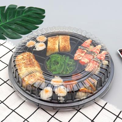 China Disposable Stylish Round Banquet or Catering Trays for Appetizers, Sandwich and Veggie Serving Dishes for sale