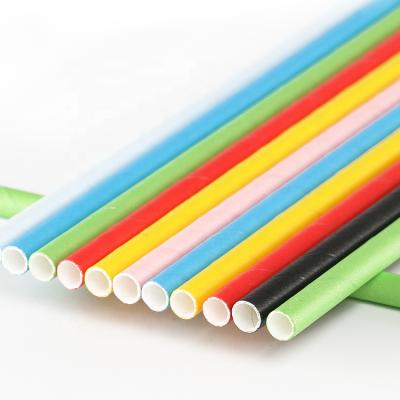 China Disposable paper target straw manufacturer china wrapping paper striped bubble tea paper long straws with customization for sale