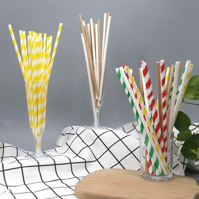 China Disposable Drinking Straw Biodegradable Thick Flexible Edge Paper U-shaped Bending Straw For Sale for sale