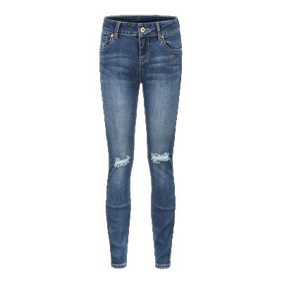 China OEM ODM Breathable Distressed Stretch Skinny Womens Jeans Pants for sale