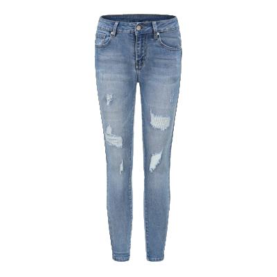 China OEM ODM Skinny Pencil Women Line Jeans Breathable Denim Pants for sale