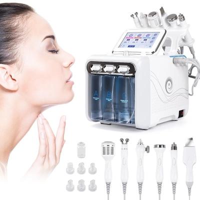 China Blood Vessels New 6 in1 H2-O2 Dermabrasion RF Hydraulic Facial Bio-lifting Removal Spa Ance Pore Remover Microdermabrasion Machine Skin Care Tools for sale