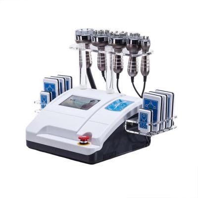 China Face Lift 2021 New 6 in 1 Weight Loss Body Sculpting Machine Ultrasonic RF Vacuum Cavitation Machine Skin Care Tool for sale