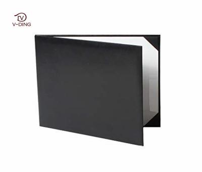 China Inch A4/8.5x11 Hotel.Restaurant.Dining Hall PU Leather Logo Graduation Certificate Holder Custom Made for sale