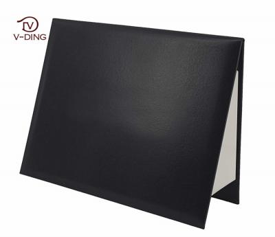 China Thumb Logo School Certificate Holder Custom Hotel.Restaurant.Dining Hall Pu Leather A4 for sale