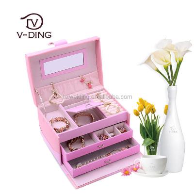 China Eco - Friendly PU Collection Leather Jewelry Display Cases for sale