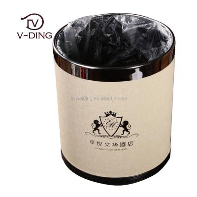 China Viable vding china supplier new best selling products suitable for hotels leather trash can for sale