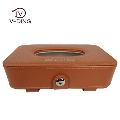 China Modern Vding From China Professional Supplier Of High Quality Car Tissue Leather Box for sale