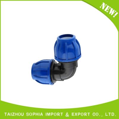 China Water Supply Irrigation Fittings/PP Connector/PP Compression Fittings Quick Adapter 20mm To 110mm PN10 PN16 For HDPE Pipe for sale