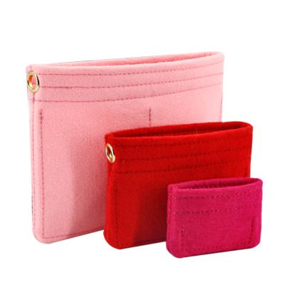 China Cosmetic bag felt felt bag organizer insert felt purse insert handbag felt organizer for sale