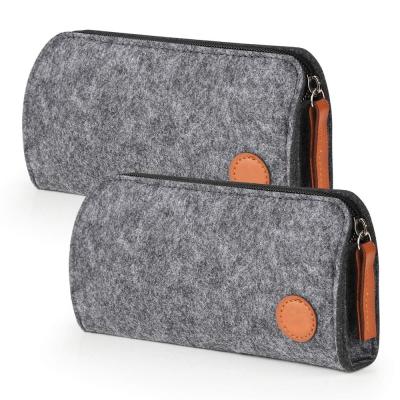 China 2 Pack Custom Office Felt Pencil Pen Case Felt Pencil Pen Pouch Bag for sale