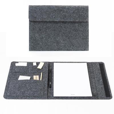 China Popular Durable Customizable Document Case A4 Felt Document Holders Felt Document Portfolio for sale