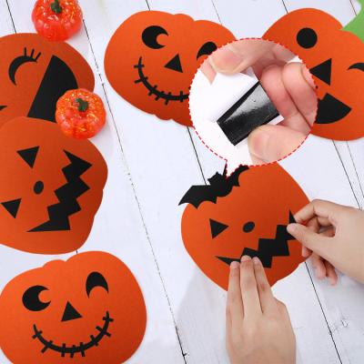 China Decoration Felt Pumpkin DIY Halloween Custom Decoration Toy Felt Pumpkin Makeup Face Party Decoration for sale