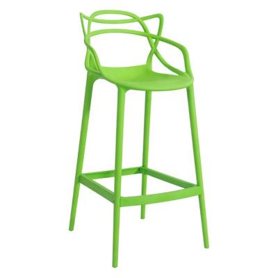 China Contemporary Wholesale Durable Modern Living Room Full PP Plastic High Stool Bar Chair for sale