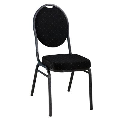 China Contemporary Low Price Used High Back Outdoor Black Stainless Steel Hotel Event Wedding Banquet Chairs for sale