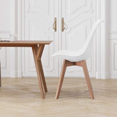 China Cooling Top Fashion  home kitchen restaurant cafe PP seat beech legs Polypropylene  restaurant newest wooden legs chairs dining for sale