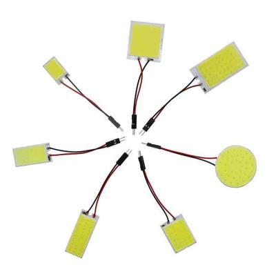 China wholesale led interior patch 18smd 24 car dome reading cob light panel lamp parts 36 48 car wick lamp cob lights roof lights for sale