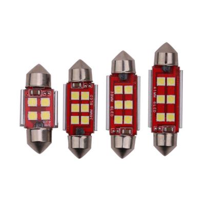 China dual tip 3030 auto roof led reveal 6SMD 3030 6SMD highlight license plate car light reverse dome light for sale