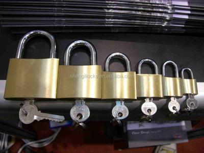 China Super Polish Brass Padlock Office Arc Medium Duty Brass Type for sale