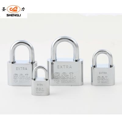 China Iron Customized Chrome Plated Security Lock Round Corner Vane Key Iron Padlock for sale