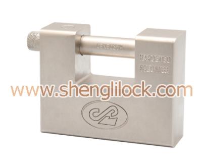 China Solid Steel Lock Body Manufacturer Hardened Solid Steel Rectangular Padlock for sale