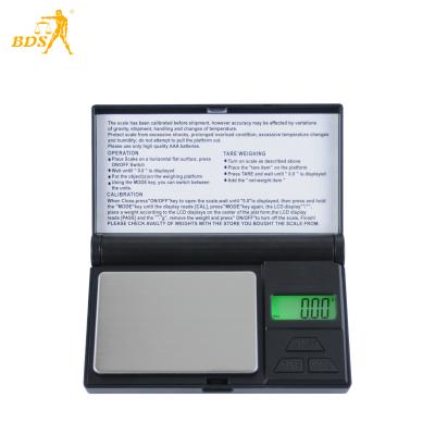 China BDS Digital Pocket Scale Mini Jewelry Scale Mini Pocket Scale With Blue Backlight for sale