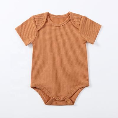 China Comfortable Cute Simple Infant Boy Onesie Summer Romper Newborn Baby Clothes Jumpsuit for sale