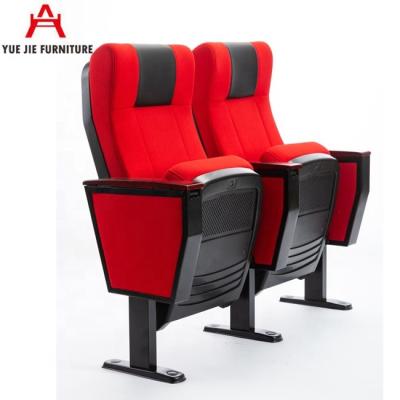 China Commercial Furniture Red Fabric Metal Theater Hot Selling Chair For Church Hall for sale