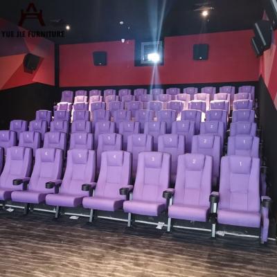 China Commercial Furniture Purple Color Fabric Cushion Cinema Seats for sale