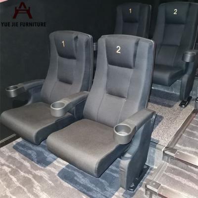 China Black Leather Commercial Furniture PU Theater Cinema Chair for sale