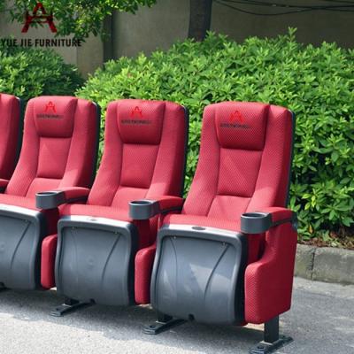 China Commercial Furniture Velvet Fabric Cover Cinema Chair With Cup Holder for sale