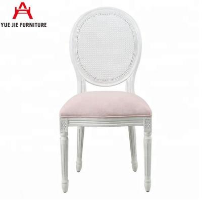 China Solid wood Cane Back French Louis Chair white for sale