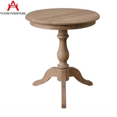 China Natural round table solid wood color oak wood for sale