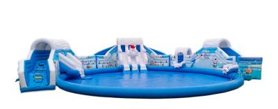 China Gran tobogán de agua hinchable casa de rebote divertida tabla de snookball hinchable en venta