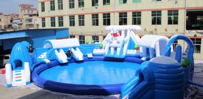 China Deslizamiento de agua gigante inflable, gran material de PVC deslizamiento inflable rápidos salvajes en venta